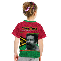 (Custom Personalised) Vanuatu T Shirt KID Vanuatuan Flag Sand Drawing Happy Father Lini Day LT14 - Polynesian Pride