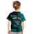 (Custom Personalised) Hawaii T Shirt KID Kakau Warrior Helmet Gradient Turquoise Polynesian LT14 - Polynesian Pride
