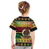 Custom Vanuatu Christmas T Shirt Pig Tusk Polynesian Joyeux Noel Flag Art LT14 - Polynesian Pride
