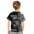 (Custom Personalised) Hawaii T Shirt KID Kakau Warrior Helmet Gradient White Polynesian LT14 - Polynesian Pride