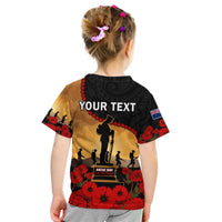 Custom New Zealand Anzac T Shirt Maori Camouflage Mix Poppies We Will Remember Them LT14 - Polynesian Pride