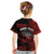 (Custom Personalised) Hawaii T Shirt KID Kakau Warrior Helmet Gradient Red Polynesian LT14 - Polynesian Pride