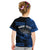 (Custom Personalised) Hawaii T Shirt KID Kakau Warrior Helmet Gradient Blue Polynesian LT14 - Polynesian Pride