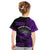 Hawaii T Shirt KID Kakau Warrior Helmet Gradient Purple Polynesian LT14 - Polynesian Pride