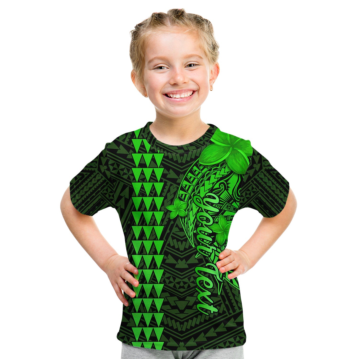 (Custom Personalised) Hawaii T Shirt KID Kakau Kanaka Maoli Combine Polynesian Shark Ver.02 LT14 Youth XL Size14 - Polynesian Pride