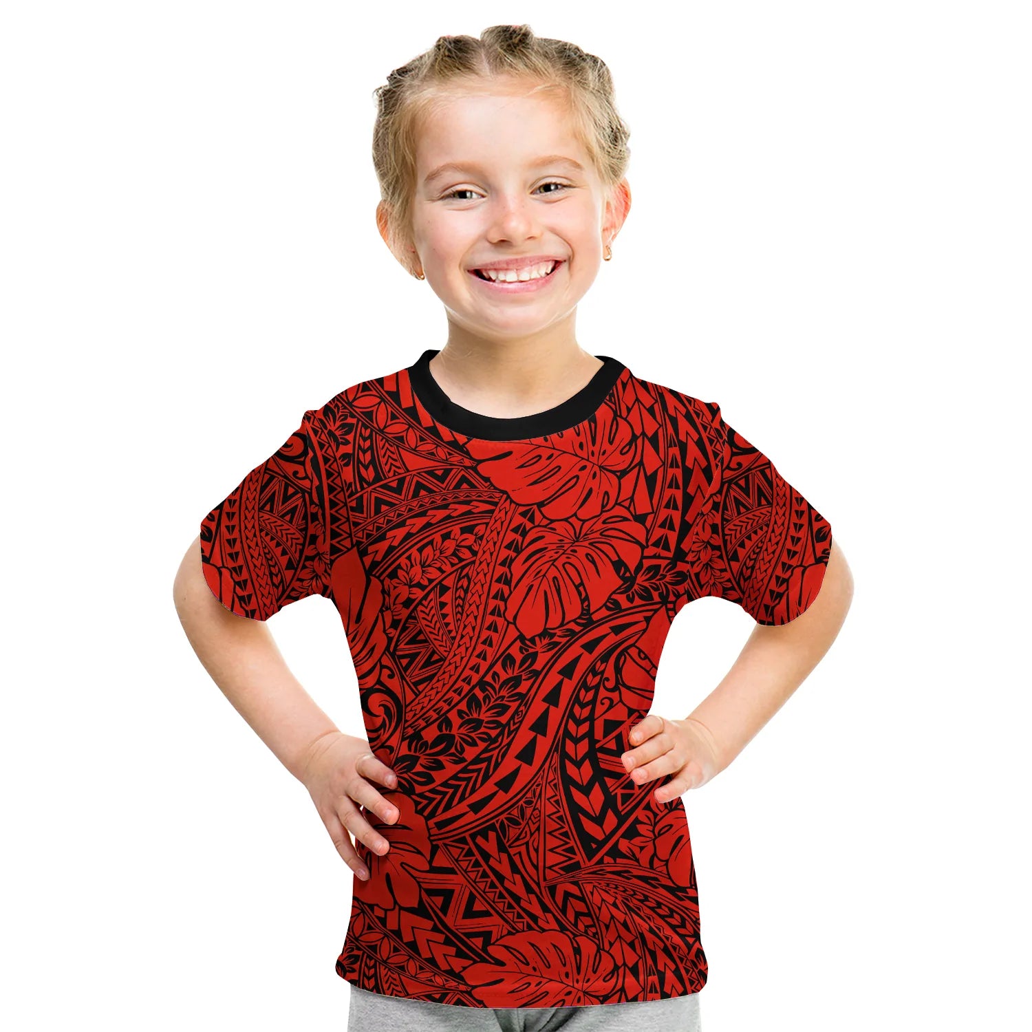 (Custom Personalised) Hawaii T Shirt KID Polynesian Tribal Art Ver.02 LT14 Youth XL Size14 - Polynesian Pride