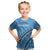 (Custom Text and Number) Fiji Tapa Rugby T Shirt Fijian Cibi Dance Tapa Pattern Blue LT14 - Polynesian Pride