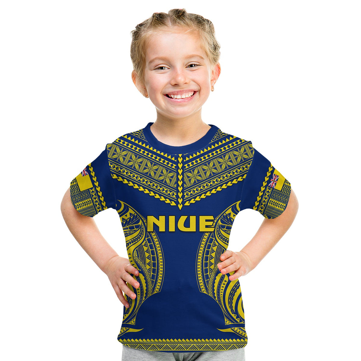(Custom Personalised) Niue T Shirt KID Hiapo Mix Polynesian Happy Constitution Day LT14 - Polynesian Pride