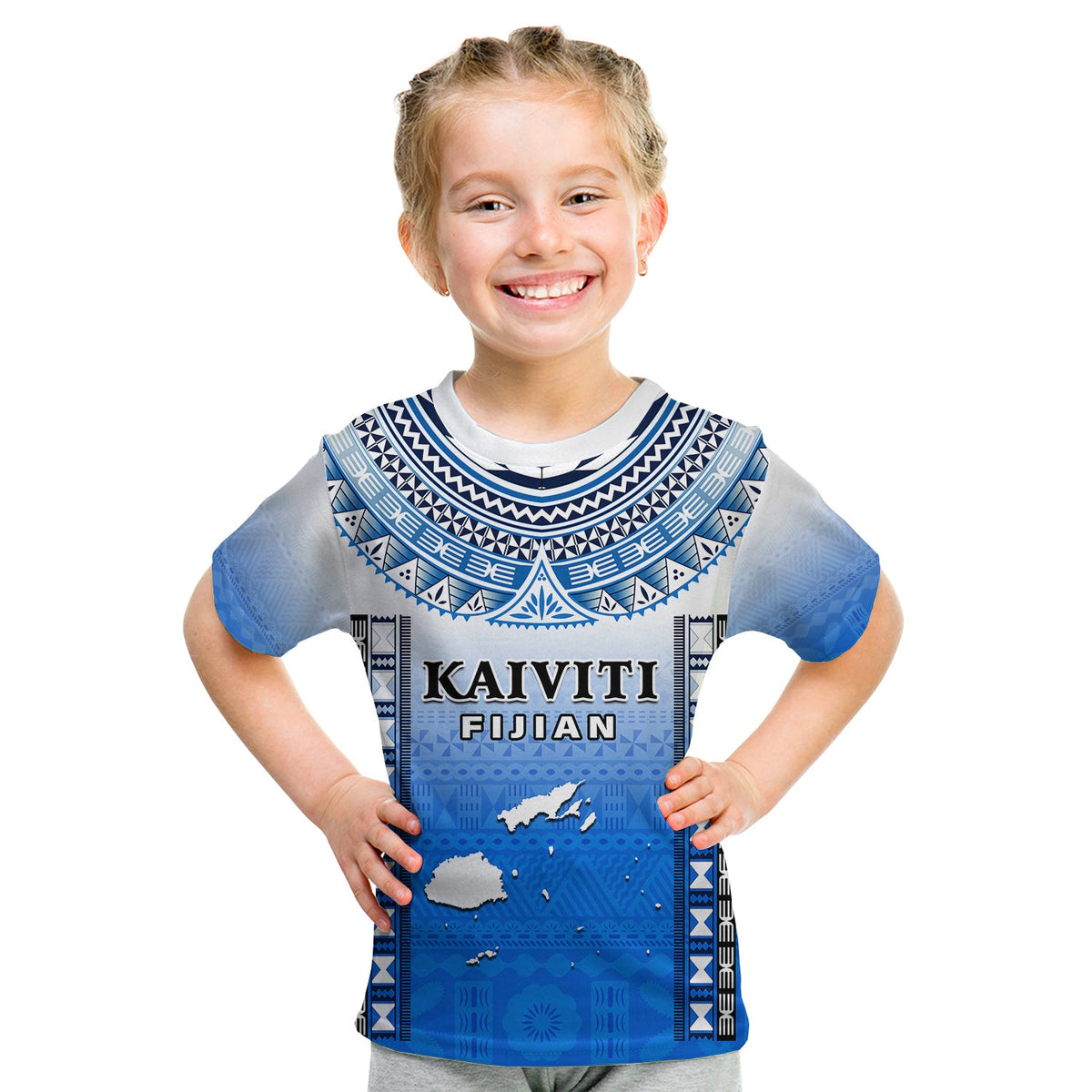 Personalised Fiji T Shirt Kaiviti Fijian Special Tapa Pattern LT14 - Polynesian Pride