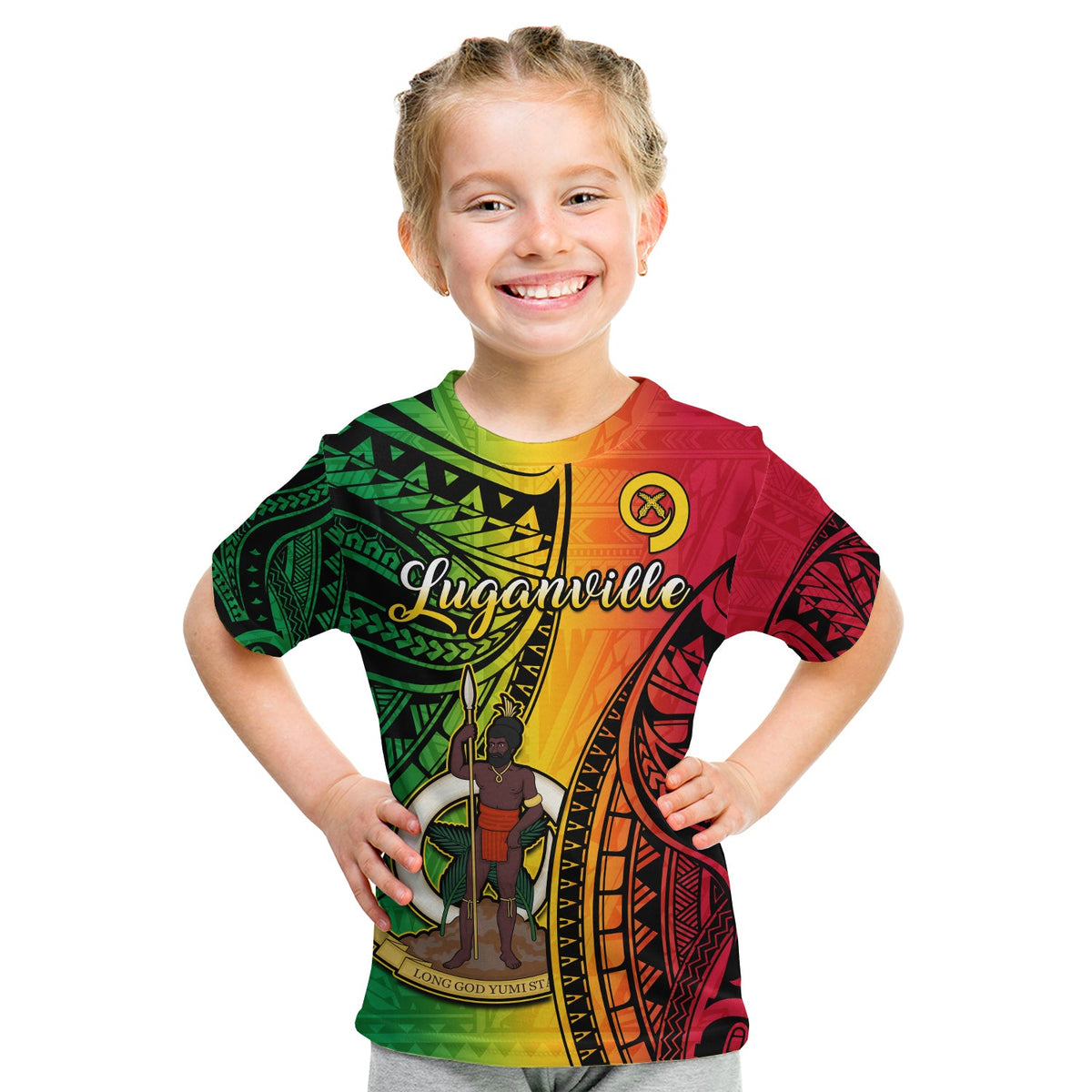 Vanuatu T Shirt Luganville Polynesian Reggae Coat of Arms LT14 - Polynesian Pride