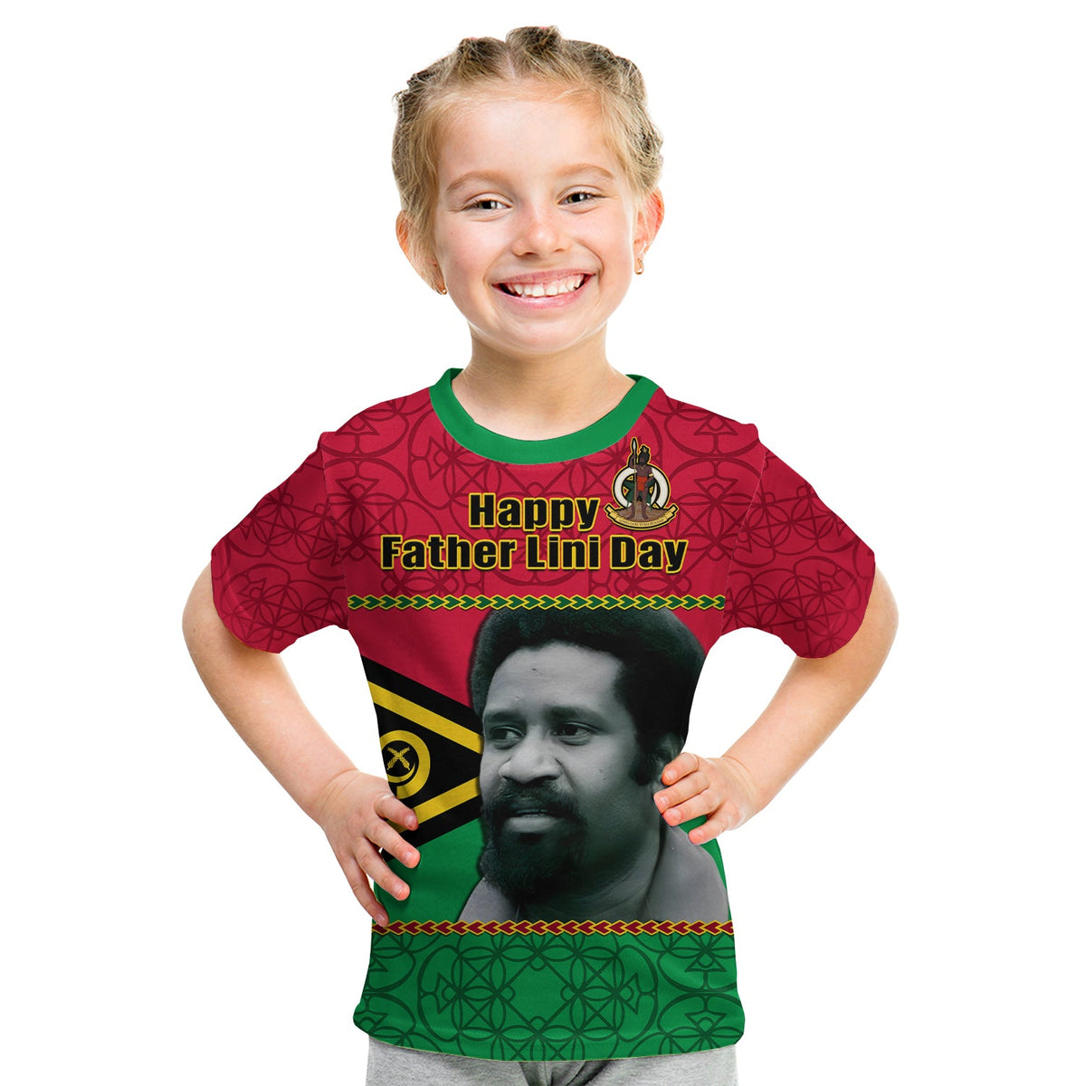 Custom Vanuatu T Shirt Vanuatuan Flag Sand Drawing Happy Father Lini Day LT14 - Polynesian Pride