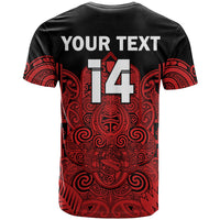(Custom Text and Number) New Zealand Tiki Rugby T Shirt NZ Maori Koru Pattern Ver.03 LT14 - Polynesian Pride