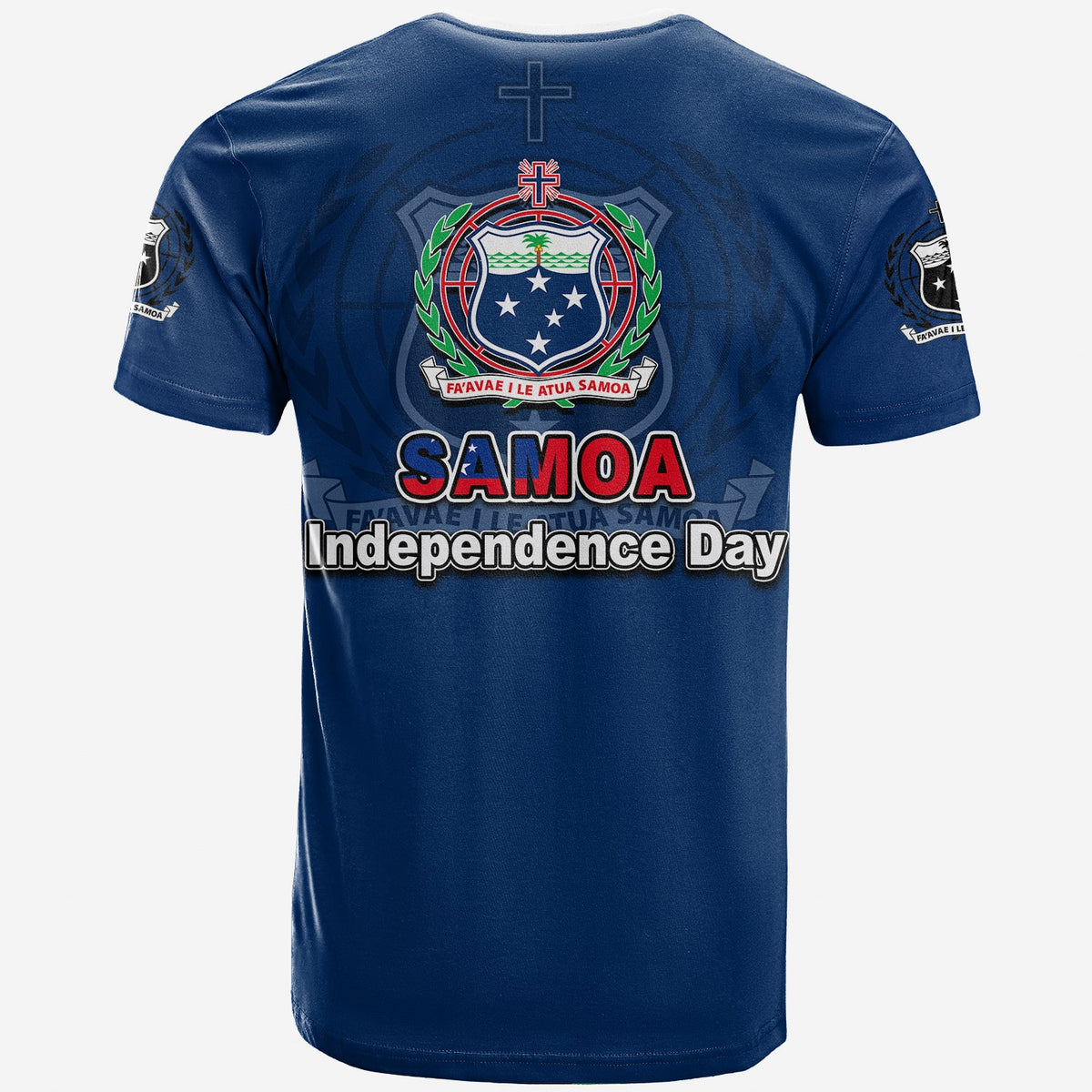 Samoa Independence Day Tribal Tattoo Coat Of Arms T Shirt No.3 LT6 - Polynesian Pride