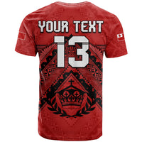 (Custom Text and Number) Tonga Rugby MMT T Shirt Ngatu Mate Maa Tonga Simple LT13 - Polynesian Pride