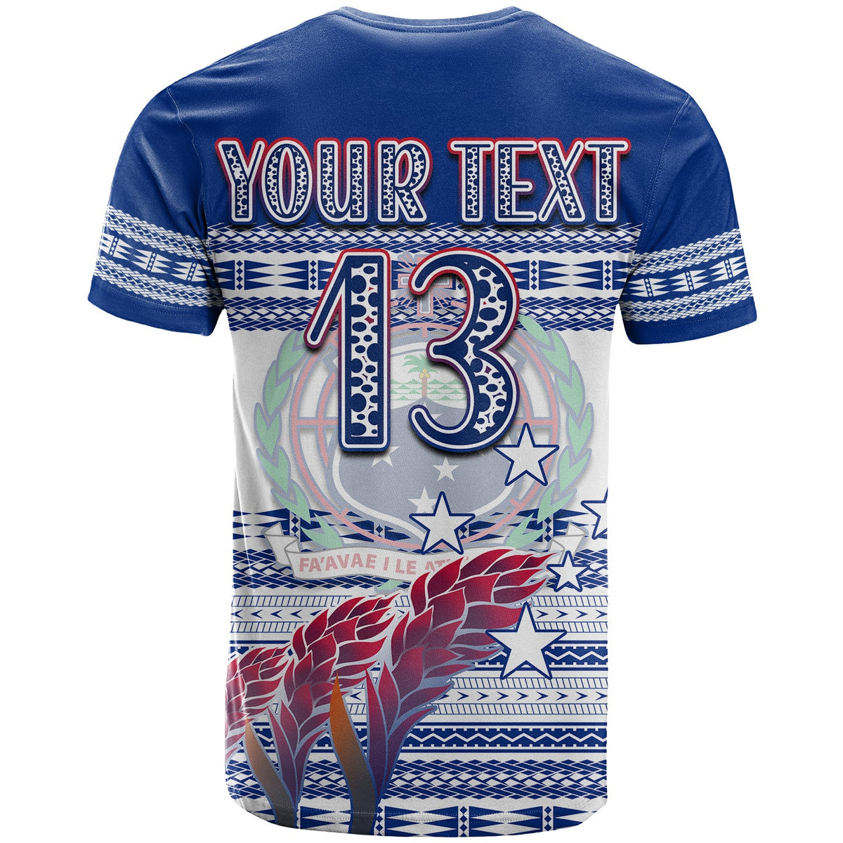 (Custom Text and Number) Toa Samoa Rugby T Shirt Uso Aso Uma Go Champions White LT13 - Polynesian Pride