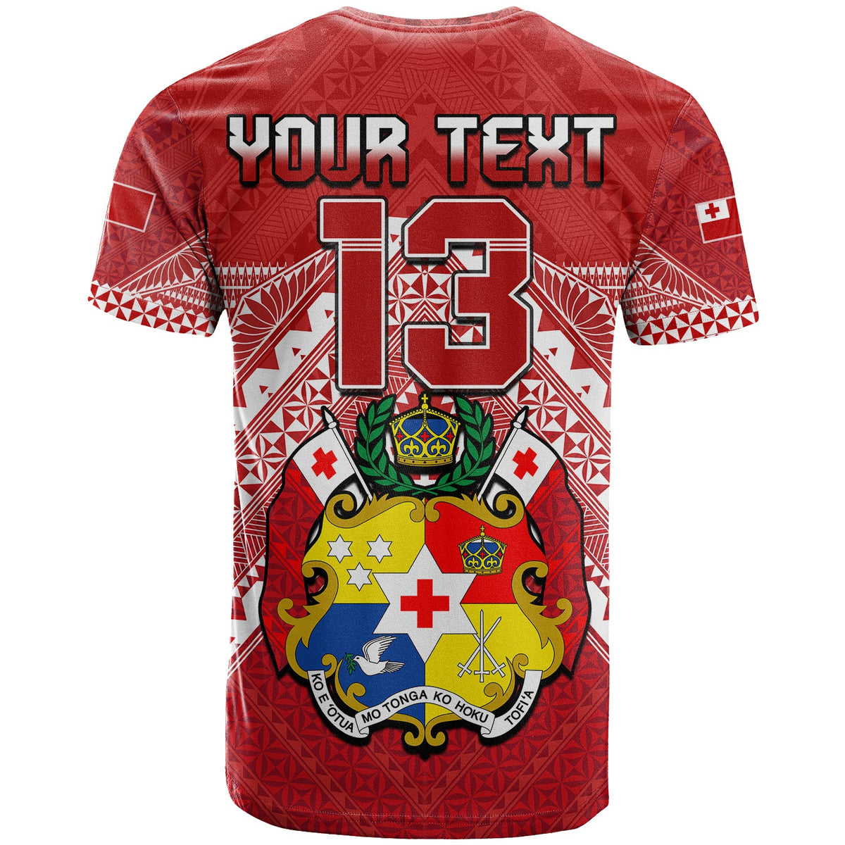 (Custom Text and Number) Tonga Rugby MMT T Shirt Ngatu Mate Maa Tonga Special LT13 - Polynesian Pride