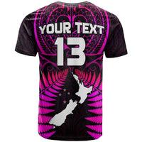 (Custom Text and Number) Aotearoa Fern T Shirt New Zealand Hei Tiki Purple Style LT13 - Polynesian Pride