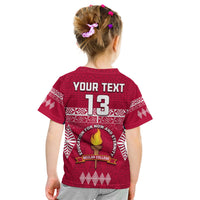(Custom Text and Number) Beulah College T Shirt Ngatu Pattern Tonga LT13 - Polynesian Pride