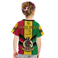 (Custom Text and Number) Vanuatu T Shirt KID Pig Tusk Polynesian LT13 - Polynesian Pride