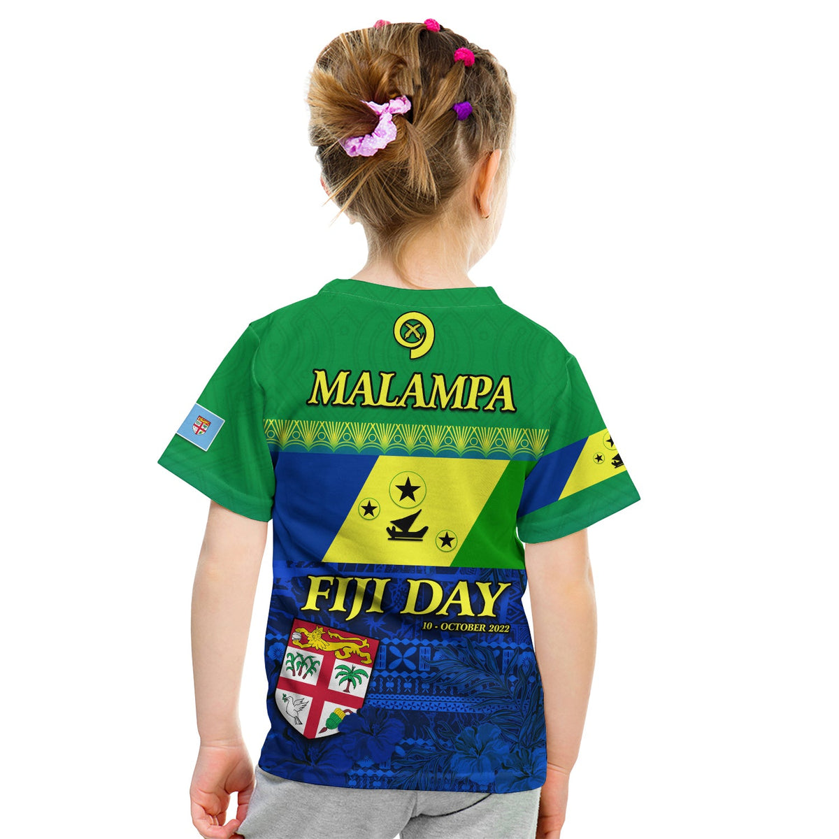 Malampa Fiji Day T Shirt KID Vanuatu Polynesia mix Flowers LT13 - Polynesian Pride