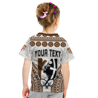 Custom Personalised Fiji Rugby Bati T Shirt KID Proud Tapa Pattern LT13 - Polynesian Pride