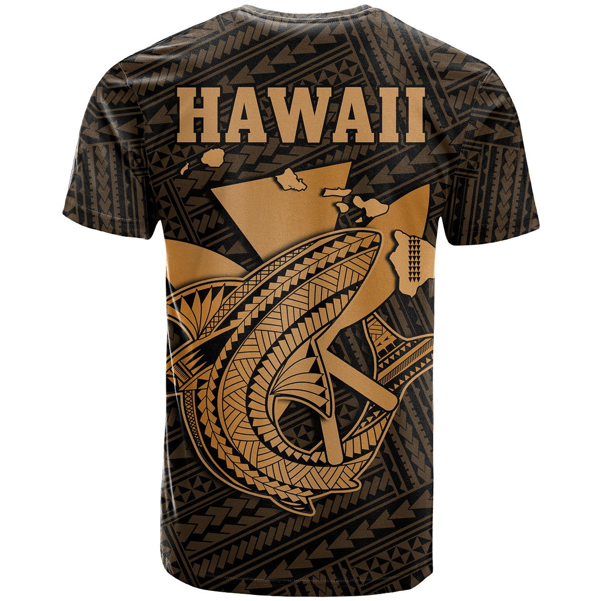 Custom Hawaii T Shirt Kakau Kanaka Maoli Combine Polynesian Shark Ver.01 LT14 - Polynesian Pride