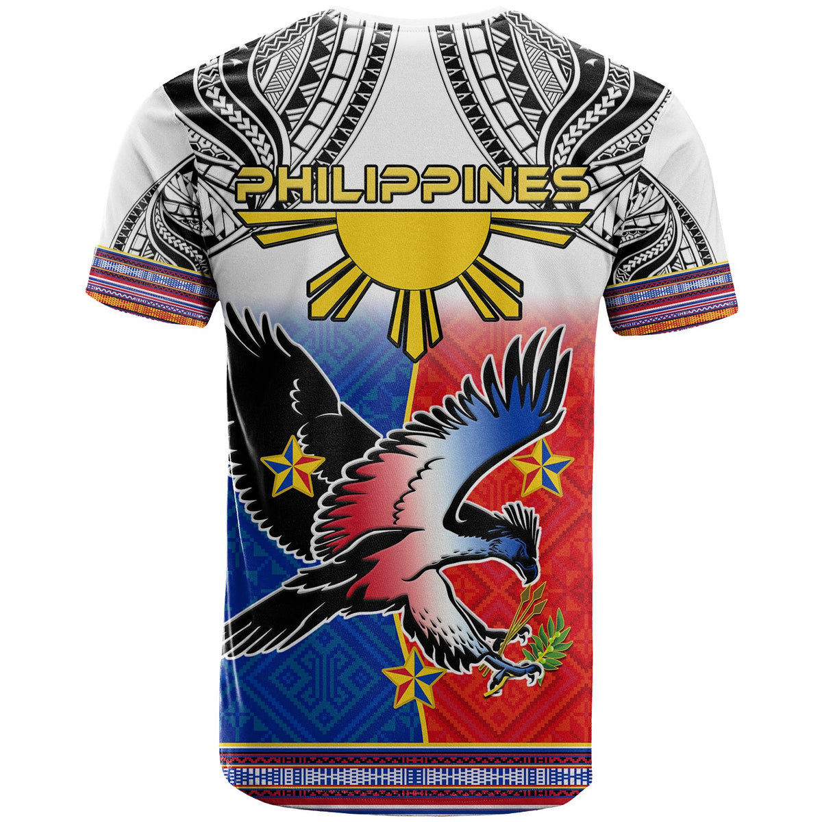 Philippines T Shirt Polynesian Filipino Pattern With Eagle LT14 - Polynesian Pride