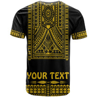 Custom Polynesian T Shirt Dashiki With Polynesian Tattoo Royal Golden Version LT14 - Polynesian Pride
