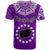 Rarotonga Cook Islands T Shirt Turtle and Map Style Purple LT13 - Polynesian Pride