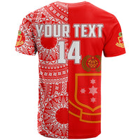 (Custom Text and Number) Kolisi Tonga High School T Shirt Class of Year Tongan Ngatu Pattern LT14 - Polynesian Pride