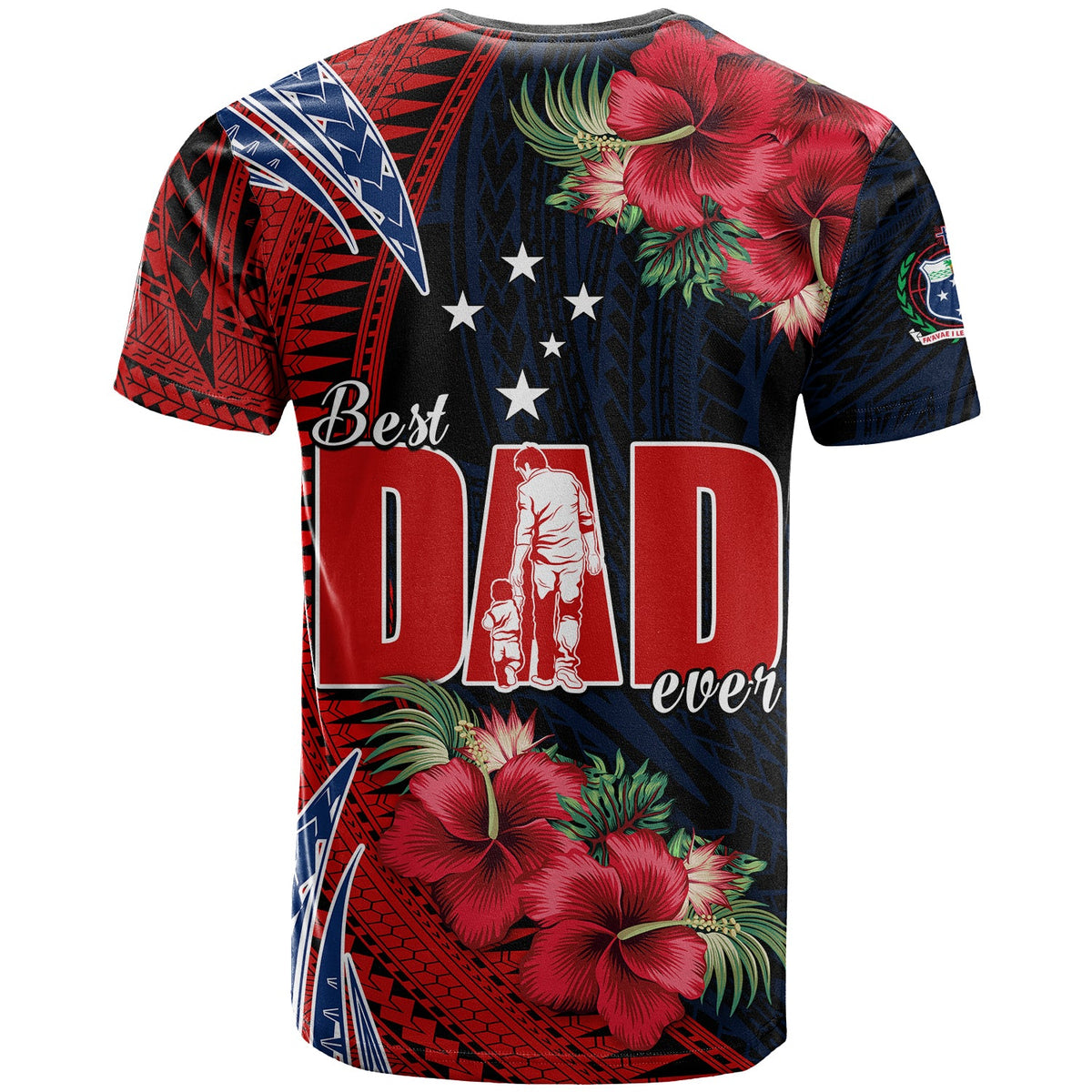 Samoa Fathers Day T Shirt Polynesian Best Dad Ever LT13 - Polynesian Pride