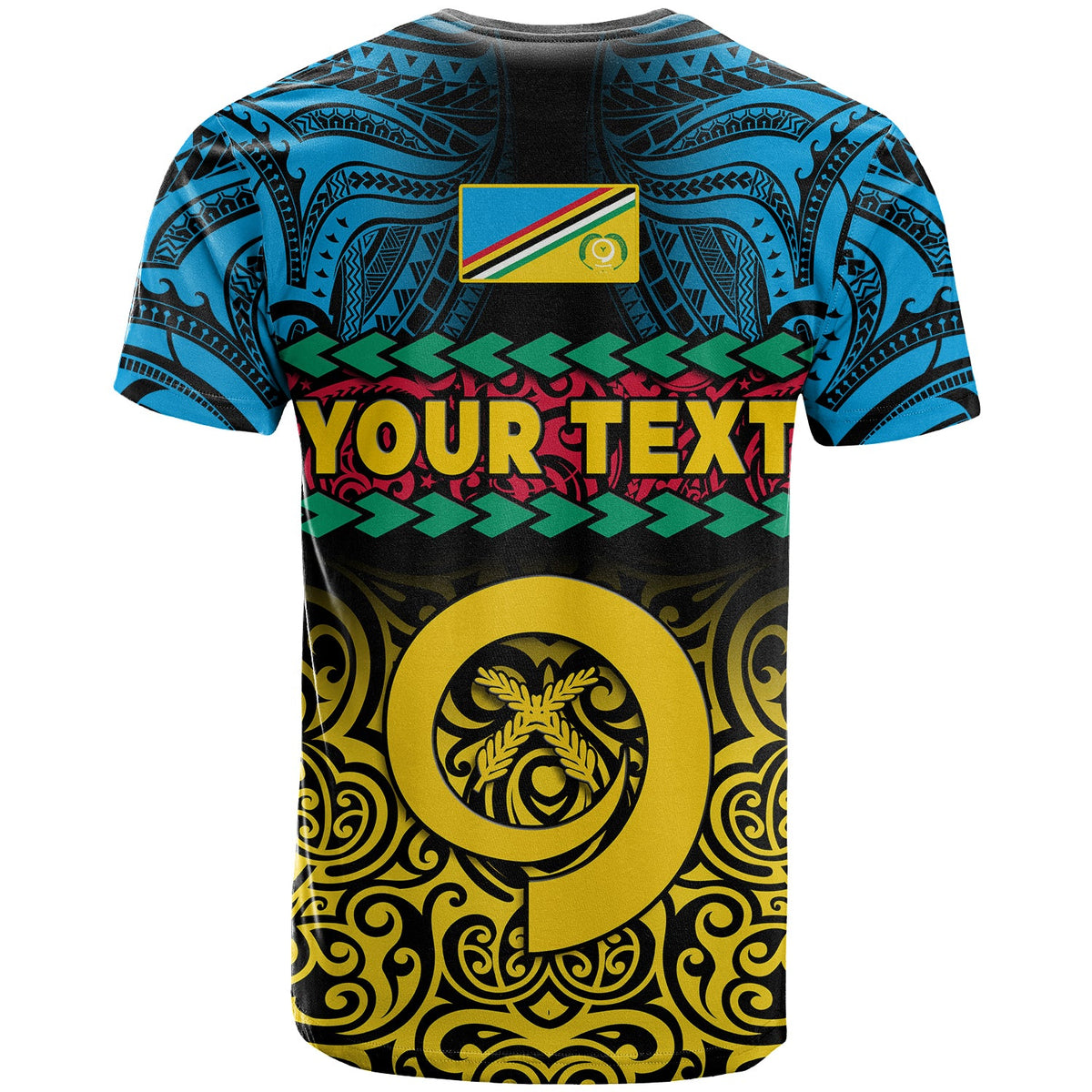 Custom Torba Province T Shirt Vanuatuan Pig Tusk Polynesian Flag Style LT14 - Polynesian Pride