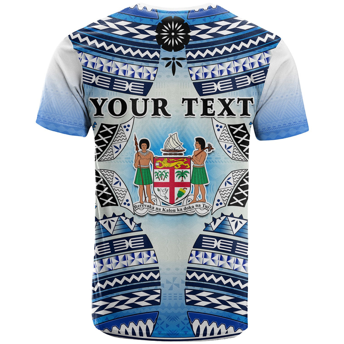 Personalised Fiji T Shirt Kaiviti Fijian Special Tapa Pattern LT14 - Polynesian Pride
