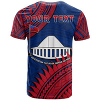 Custom F.A.S.T Samoa T Shirt Samoan Coat of Arms Polynesian Pattern LT14 - Polynesian Pride