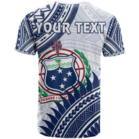 Custom HRPP Samoa T Shirt Samoan Coat of Arms Polynesian Pattern LT14 - Polynesian Pride
