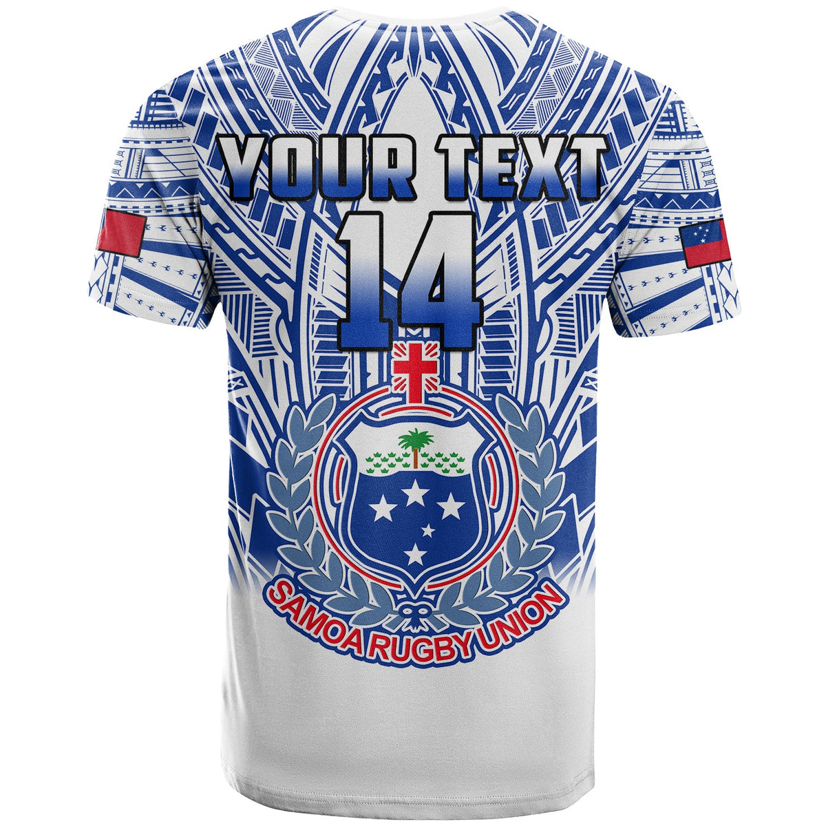(Custom Text and Number) Samoa Rugby T Shirt Manu Samoa 7s Ginger White Polynesian LT14 - Polynesian Pride