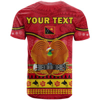 Custom Papua New Guinea Christmas T Shirt Bird of Paradise Bikpela Hamamas Blong Dispela Krismas LT14 - Polynesian Pride