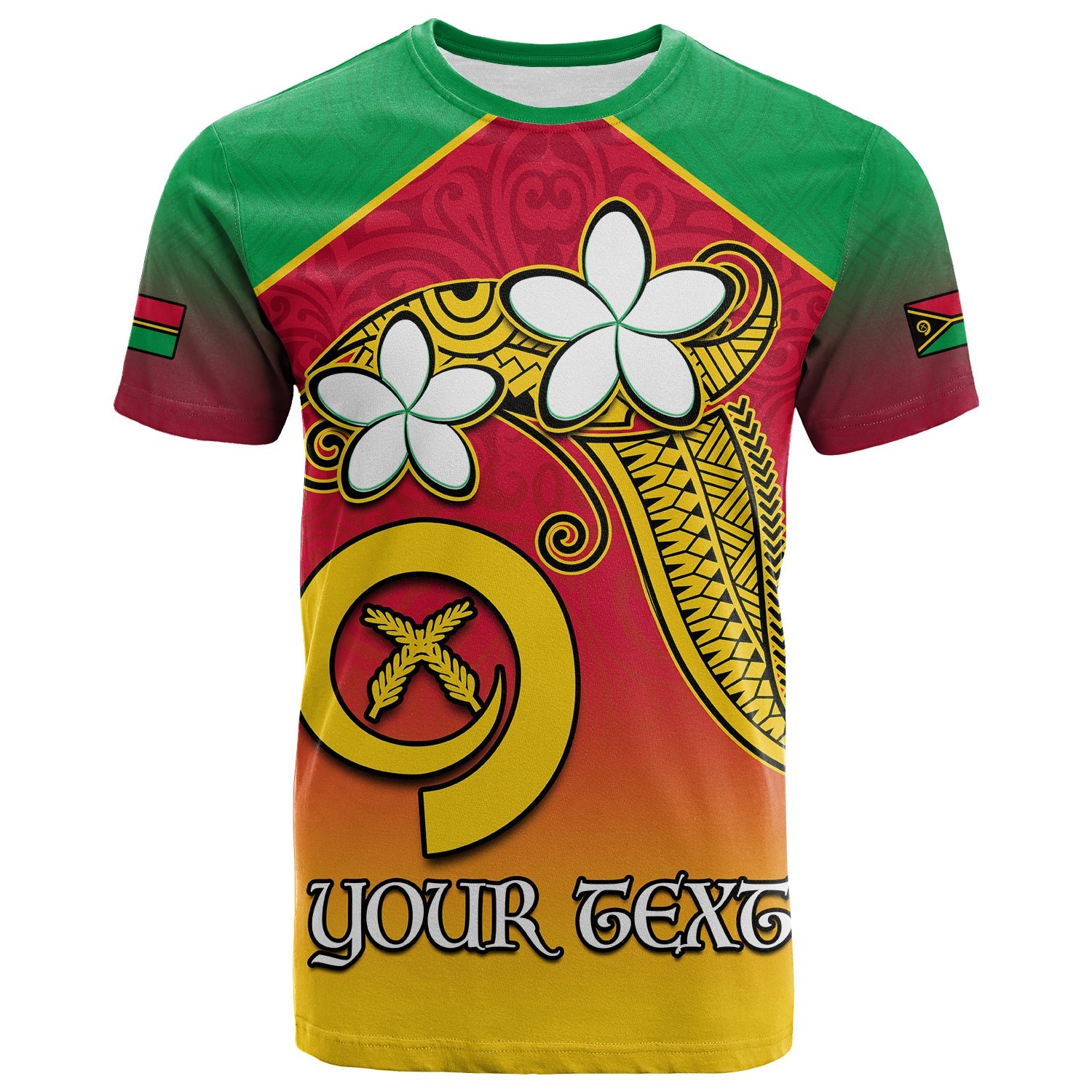 Custom Vanuatu Novelty T Shirt Frangipani Tropical Spa Flower LT13 Red - Polynesian Pride