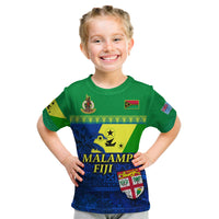 Custom Malampa Fiji Day T Shirt Vanuatuan Polynesia mix Flowers LT13 - Polynesian Pride