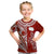 Rarotonga Cook Islands T Shirt KID Turtle and Map Style Red LT13 - Polynesian Pride