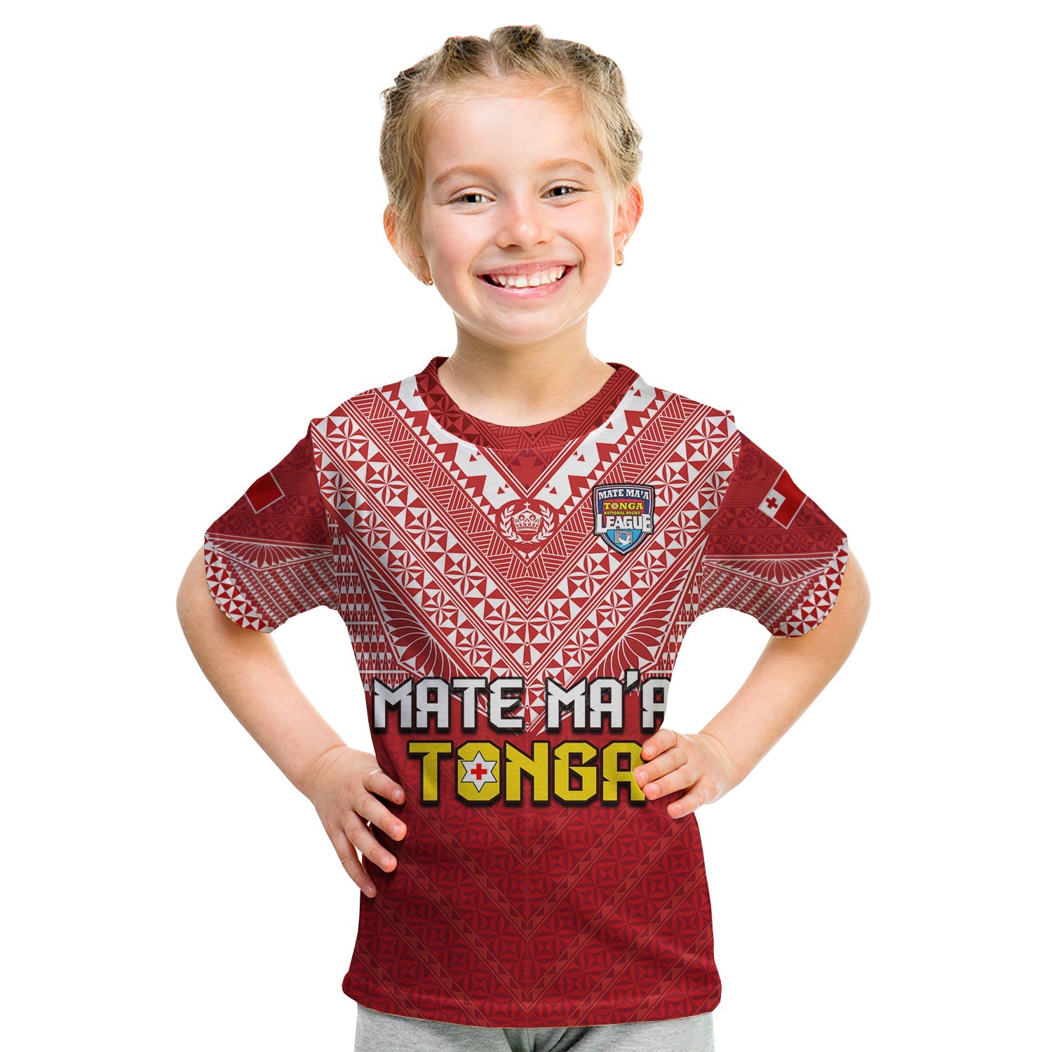 Tonga Rugby MMT T Shirt KID Ngatu Mate Maa Tonga Special LT13 Youth XL Size14 - Polynesian Pride