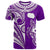 Rarotonga Cook Islands T Shirt Turtle and Map Style Purple LT13 Purple - Polynesian Pride