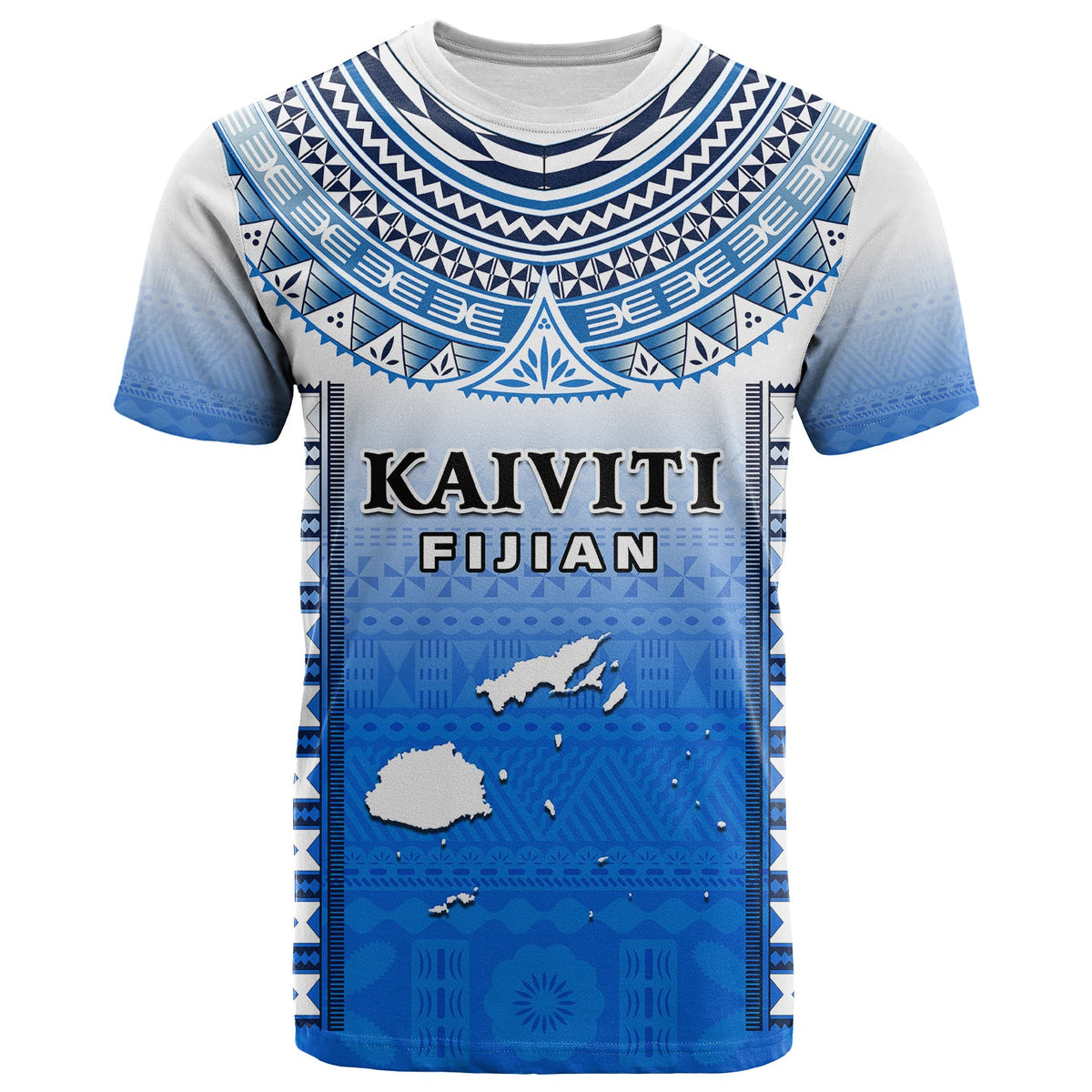 Personalised Fiji T Shirt Kaiviti Fijian Special Tapa Pattern LT14 - Polynesian Pride