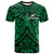 (Custom Text and Number) New Zealand Silver Fern Rugby T Shirt All Black Green NZ Maori Pattern LT13 Green - Polynesian Pride