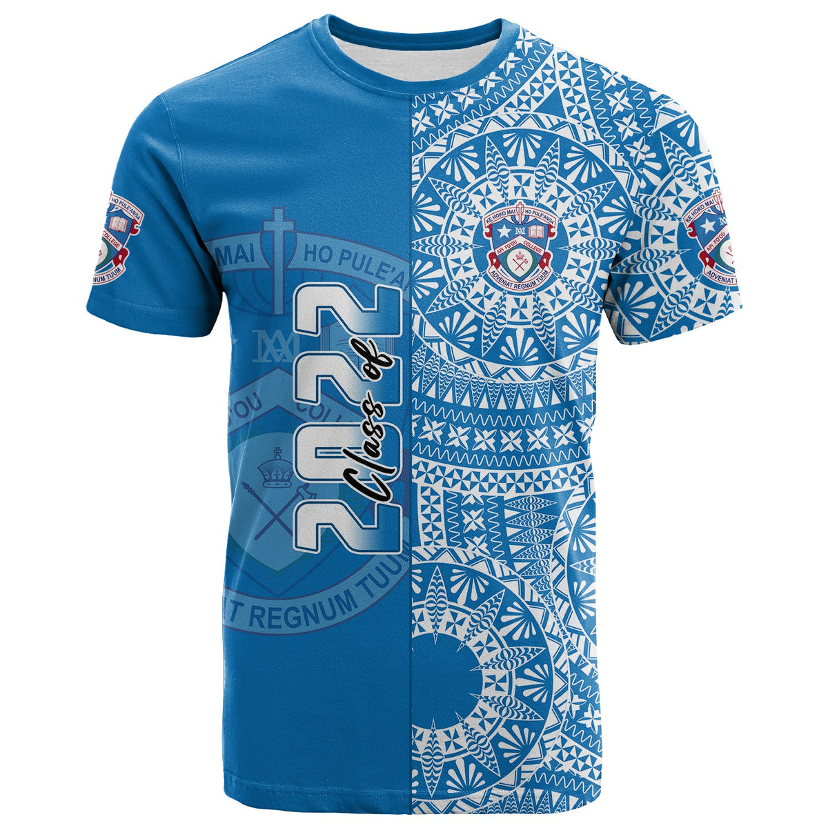 (Custom Text and Number) Apifoou Tonga College T Shirt Class of Year Tongan Ngatu Pattern LT14 - Polynesian Pride