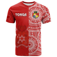 (Custom Text and Number) Tonga T Shirt Tongan Coat of Arms Ngatu Pattern LT14 - Polynesian Pride