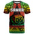 Samoa Rugby T Shirt Teuila Torch Ginger Gradient Style LT14 Adult Black - Polynesian Pride