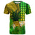 Hawaii Pineapple T Shirt Plumeria Frangipani Mix Tribal Pattern LT13 Green - Polynesian Pride