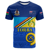 Custom Torba Vanuatu Province T Shirt Mix Australia Flag LT13 Blue - Polynesian Pride