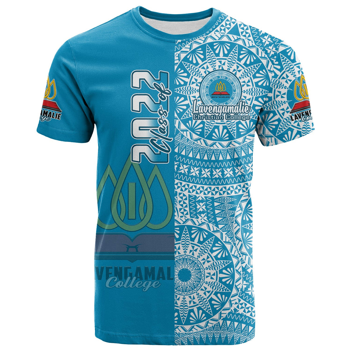 Custom Lavengamalie Tonga College T Shirt Class of Year Tongan Ngatu Pattern LT14 - Polynesian Pride